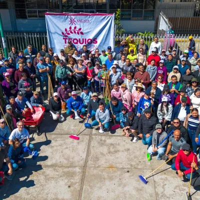   *En beneficio directo de más de 2 mil personas, realizan Tequio en la Ciclovía de la avenida Adolfo Ruiz Cortines*
