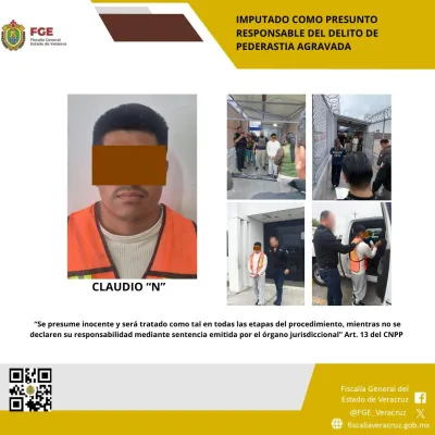 FGE de Veracruz imputa a presunto responsable de pederastia agravada, detenido en Georgia, Estados Unidos